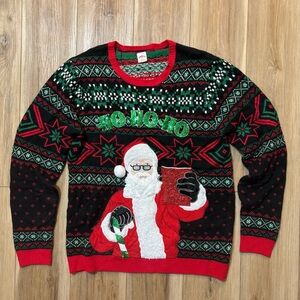 Holiday Time Christmas Sweater Santa Claus Red Party Cup Pocket Size Large